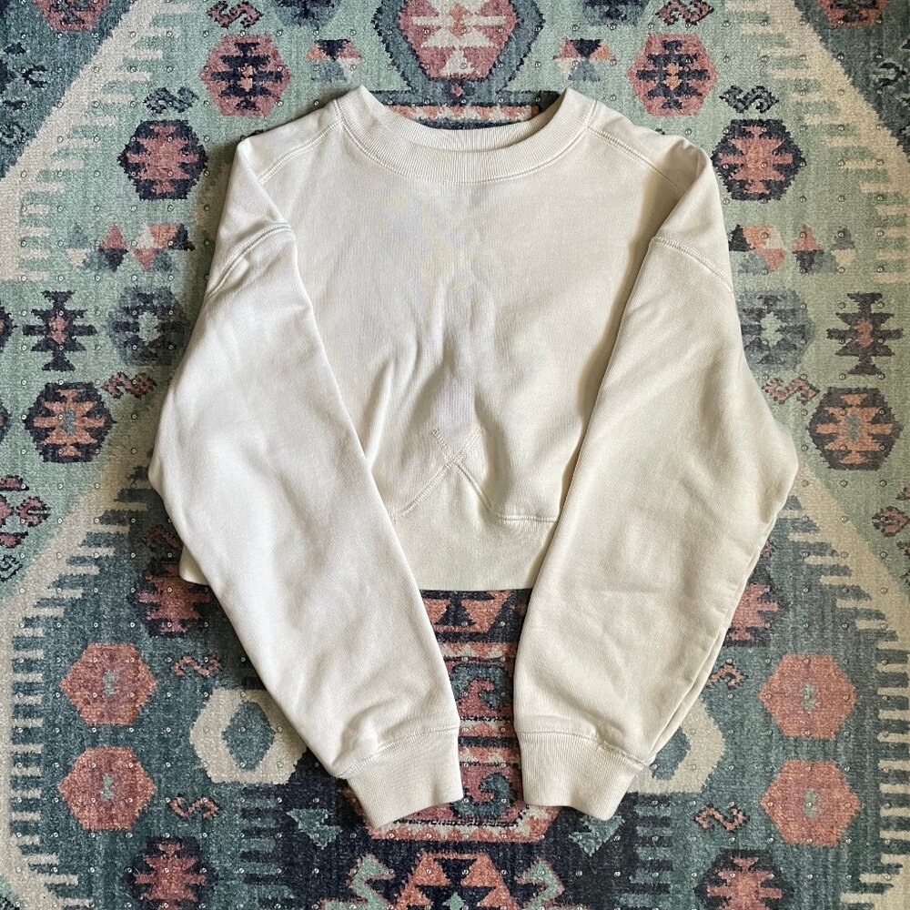 Everlane Organic Cotton Cropped Crew Sweatshirt